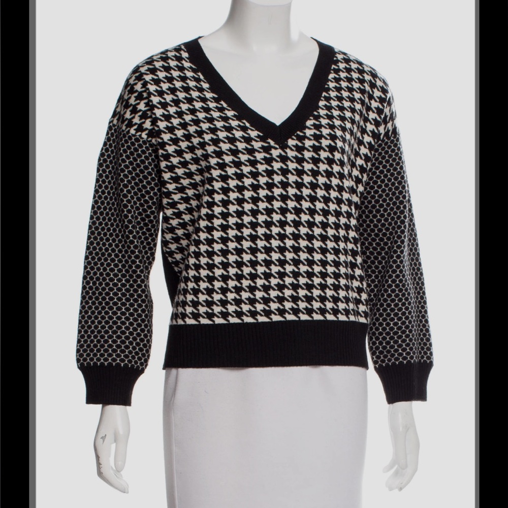 Mason Houndstooth Wool Blend Sweater